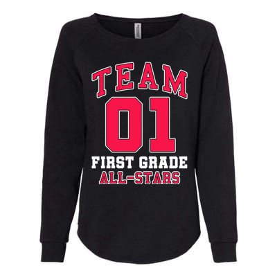 1St Grade Team 01 AllStars First Grade Teacher Student Gift Womens California Wash Sweatshirt