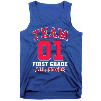 1St Grade Team 01 AllStars First Grade Teacher Student Gift Tank Top