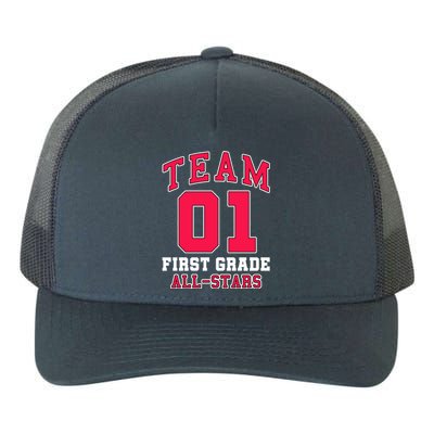 1St Grade Team 01 AllStars First Grade Teacher Student Gift Yupoong Adult 5-Panel Trucker Hat