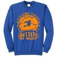 10Th Grade Teacher By Day Witch By Night Funny Halloween Gift Sweatshirt