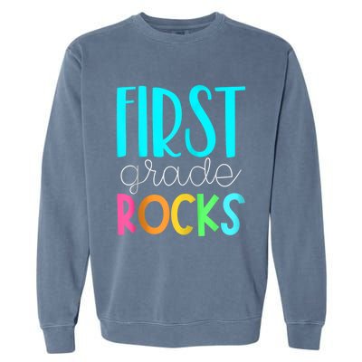 1st grade teacher - 1st grade rocks Zip Hoodie Garment-Dyed Sweatshirt