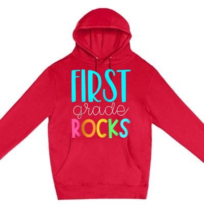 1st grade teacher - 1st grade rocks Zip Hoodie Premium Pullover Hoodie