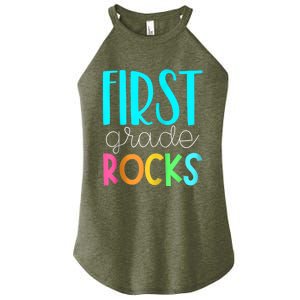 1st grade teacher - 1st grade rocks Zip Hoodie Women’s Perfect Tri Rocker Tank