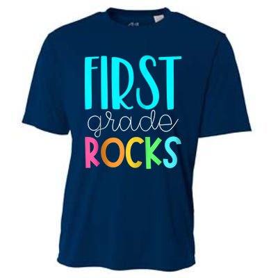 1st grade teacher - 1st grade rocks Zip Hoodie Cooling Performance Crew T-Shirt