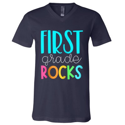 1st grade teacher - 1st grade rocks Zip Hoodie V-Neck T-Shirt