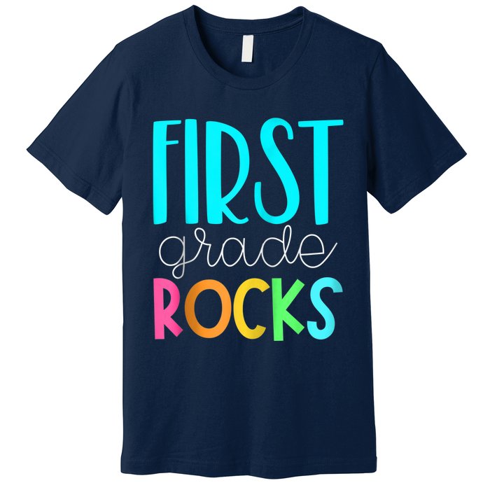 1st grade teacher - 1st grade rocks Zip Hoodie Premium T-Shirt