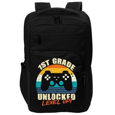 1st Grade Unlocked Level Up Gamer Back To School Impact Tech Backpack