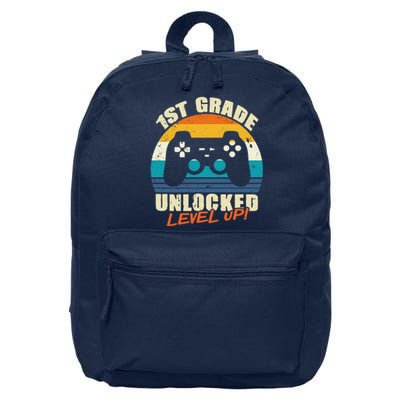 1st Grade Unlocked Level Up Gamer Back To School 16 in Basic Backpack