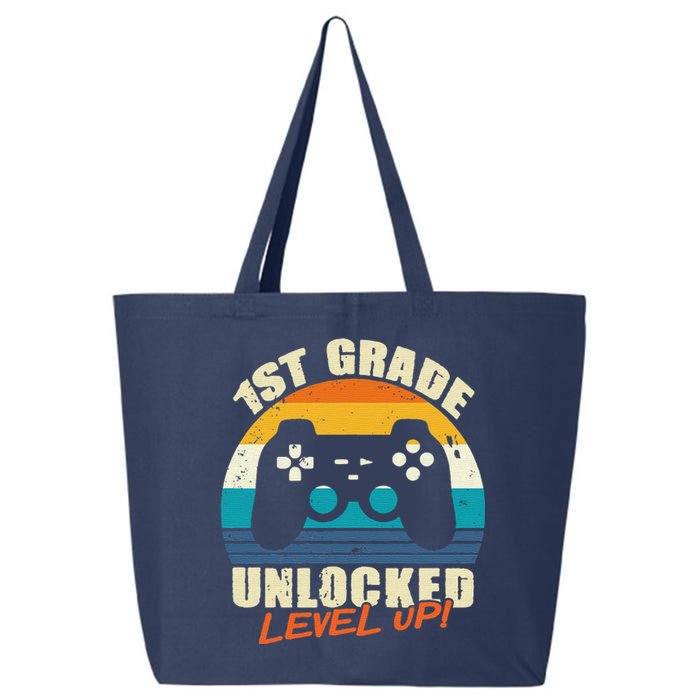 1st Grade Unlocked Level Up Gamer Back To School 25L Jumbo Tote