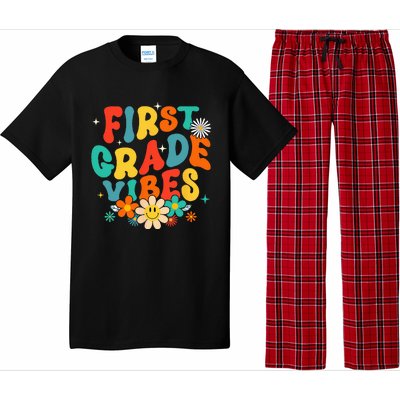 1st Grade Vibes Back To School Retro First Grade Teachers Pajama Set