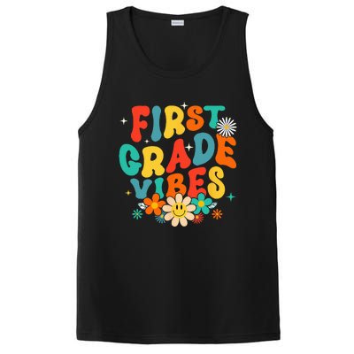 1st Grade Vibes Back To School Retro First Grade Teachers PosiCharge Competitor Tank