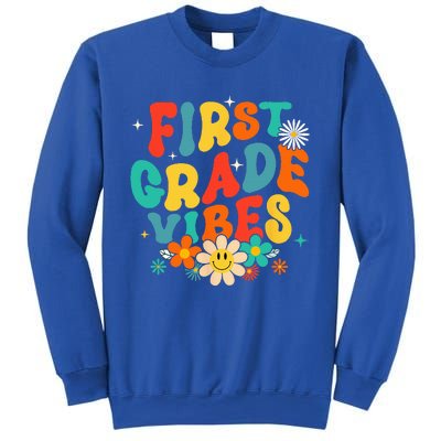 1st Grade Vibes Back To School Retro First Grade Teachers Sweatshirt