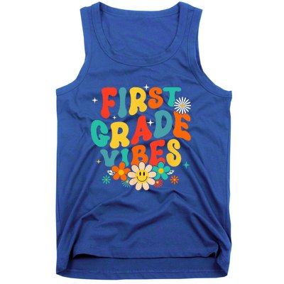 1st Grade Vibes Back To School Retro First Grade Teachers Tank Top