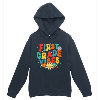 1st Grade Vibes Back To School Retro First Grade Teachers Urban Pullover Hoodie