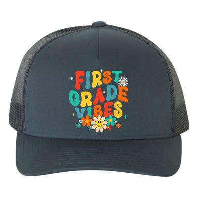 1st Grade Vibes Back To School Retro First Grade Teachers Yupoong Adult 5-Panel Trucker Hat