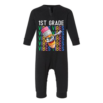 1St Grade Vibes Back To School Teachers 1St Grade Squad Great Gift Infant Fleece One Piece