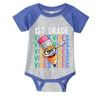 1St Grade Vibes Back To School Teachers 1St Grade Squad Great Gift Infant Baby Jersey Bodysuit