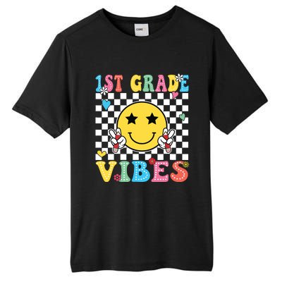 1st Grade Vibes Smile Face Back To School First Grade Tall Fusion ChromaSoft Performance T-Shirt