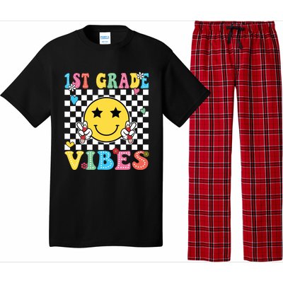 1st Grade Vibes Smile Face Back To School First Grade Pajama Set