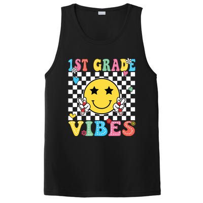 1st Grade Vibes Smile Face Back To School First Grade PosiCharge Competitor Tank