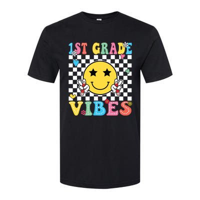 1st Grade Vibes Smile Face Back To School First Grade Softstyle CVC T-Shirt