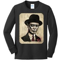 1920s Gangster Vintage Retro Art Design Kids Long Sleeve Shirt