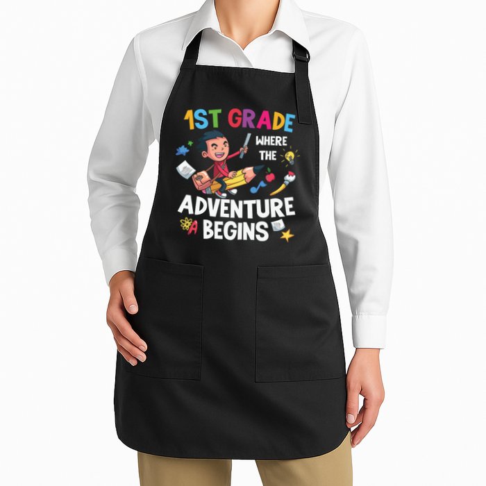 1st Grade Where The Adventure Begins Back To School Apron