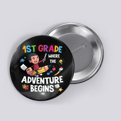 1st Grade Where The Adventure Begins Back To School Button