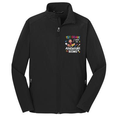 1st Grade Where The Adventure Begins Back To School Core Soft Shell Jacket