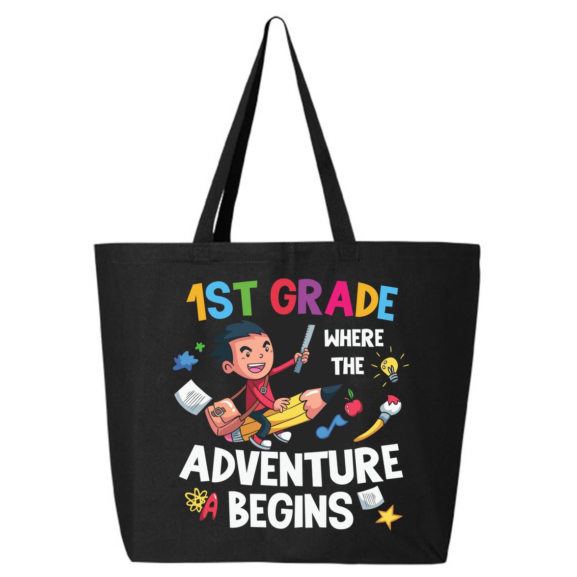 1st Grade Where The Adventure Begins Back To School 25L Jumbo Tote