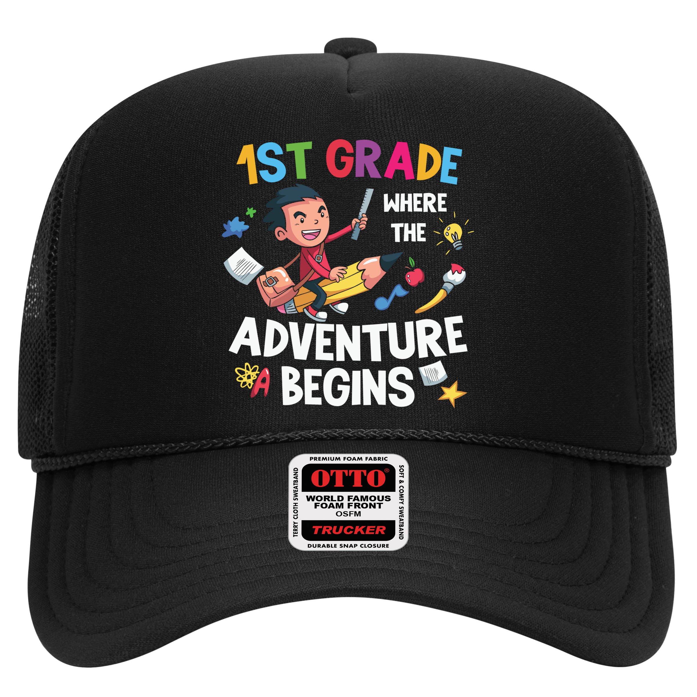 1st Grade Where The Adventure Begins Back To School Hat