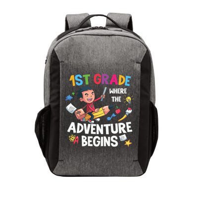 1st Grade Where The Adventure Begins Back To School Vector Backpack