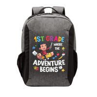 1st Grade Where The Adventure Begins Back To School Vector Backpack