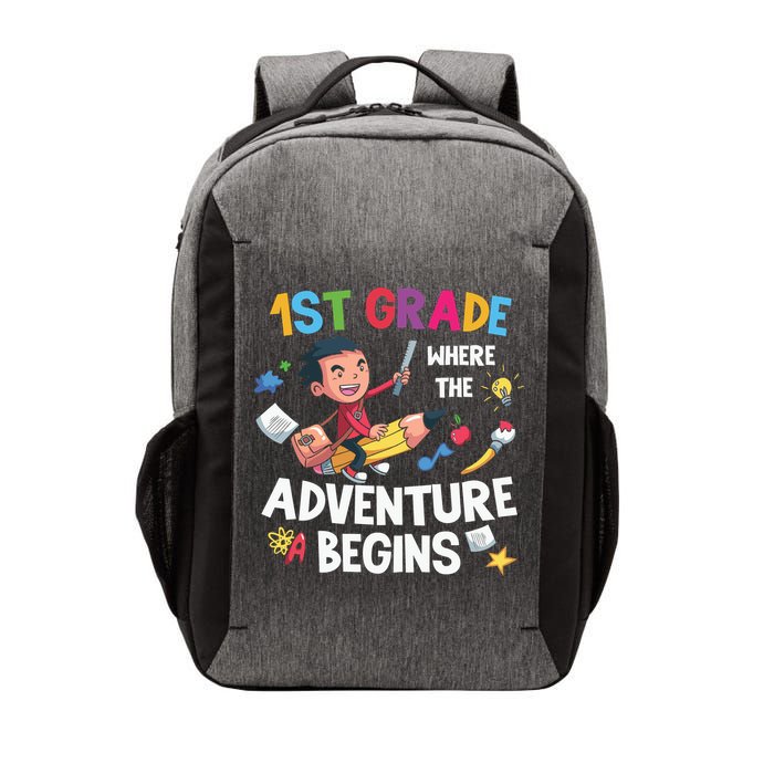 1st Grade Where The Adventure Begins Back To School Vector Backpack