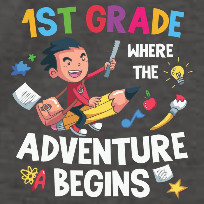 1st Grade Where The Adventure Begins Back To School Vector Backpack