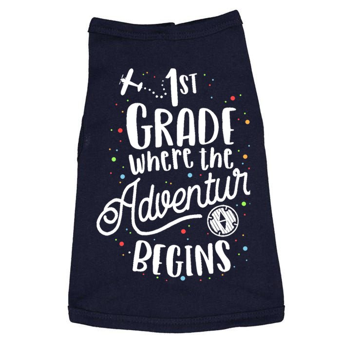 1st Grade Where The Adventure Begins First Teacher Doggie Tank