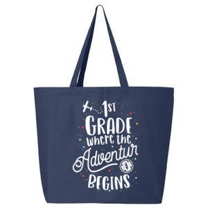 1st Grade Where The Adventure Begins First Teacher 25L Jumbo Tote