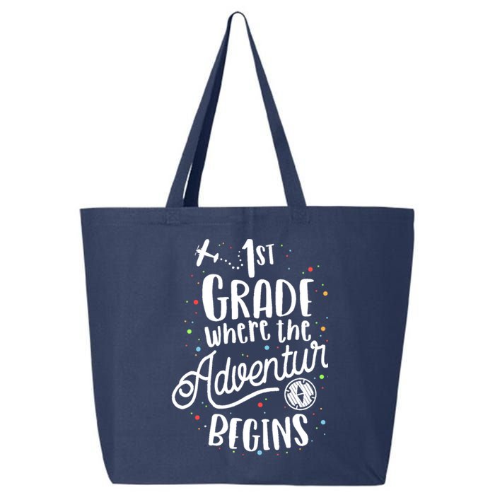 1st Grade Where The Adventure Begins First Teacher 25L Jumbo Tote