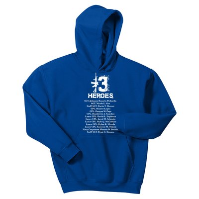 13 Heroes 08funny Gift26funny Gift2021 Never Forget Honor Fallen Soldiers Gift C Kids Hoodie