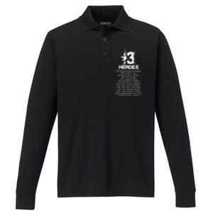 13 Heroes 08funny Gift26funny Gift2021 Never Forget Honor Fallen Soldiers Gift Performance Long Sleeve Polo