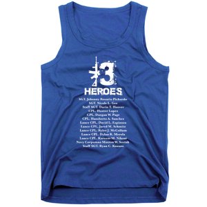 13 Heroes 08funny Gift26funny Gift2021 Never Forget Honor Fallen Soldiers Gift Tank Top