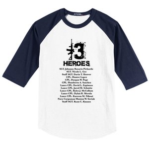 13 Heroes 08funny Gift26funny Gift2021 Never Forget Honor Fallen Soldiers Gift Baseball Sleeve Shirt