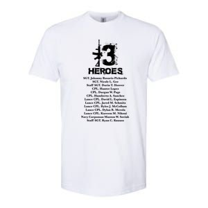 13 Heroes 08funny Gift26funny Gift2021 Never Forget Honor Fallen Soldiers Gift Softstyle CVC T-Shirt