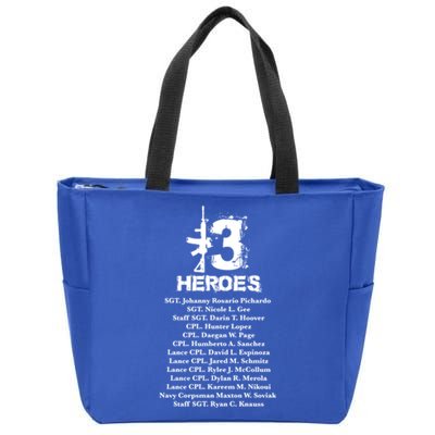 13 Heroes 08cool Gift26cool Gift2021 Never Forget Honor Fallen Soldiers Gift Zip Tote Bag