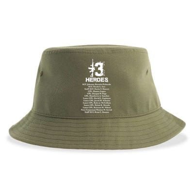 13 Heroes 08cool Gift26cool Gift2021 Never Forget Honor Fallen Soldiers Gift Sustainable Bucket Hat