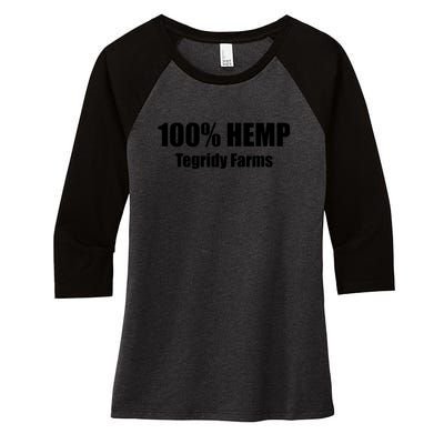 100% Hemp Women's Tri-Blend 3/4-Sleeve Raglan Shirt