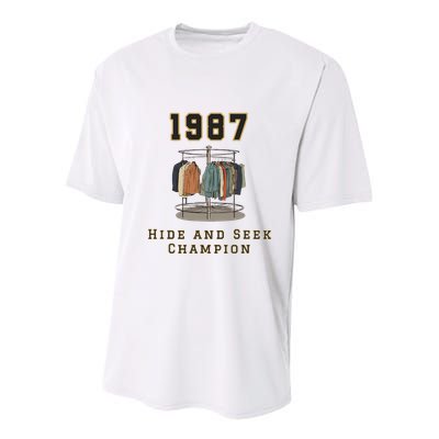 1987 Hide And Seek Champion Bigfoot Youth Performance Sprint T-Shirt