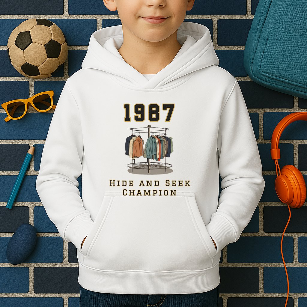 1987 Hide And Seek Champion Bigfoot Kids Hoodie