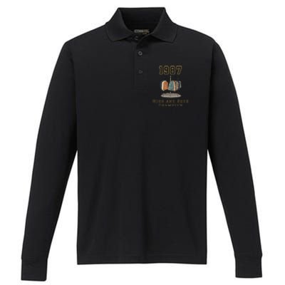 1987 Hide And Seek Champion Performance Long Sleeve Polo