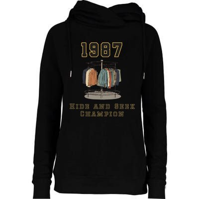 1987 Hide And Seek Champion Womens Funnel Neck Pullover Hood